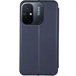 Шкіряний чохол-книжка Classy для Xiaomi Redmi 12C Темно-синій - мініатюра 2