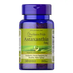 Астаксантин Astaxanthin 5 mg 30 жидких капсул Puritan's Pride vit0006552