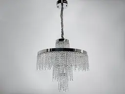 Підвісна кришталева люстра Diasha 376-600CH LED-модель, 125 Вт, діаметр 59 см з ефектним каскадом кристалів - мініатюра 2