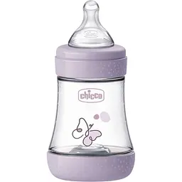 Пляшка для годування Chicco Perfect 5 пластикова із силіконовою соскою 0+ місяців рожевий 150 мл (20211.12.40)