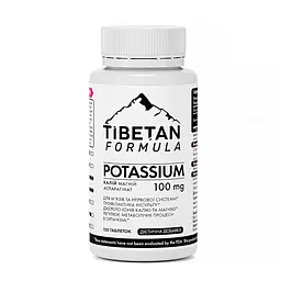 Таблетки Tibetan Formula Калій магній аспарагінат 120 таблеток