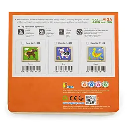 Дерев'яний міні-пазл Viga Toys Коник 4 елементи (51312) - мініатюра 4