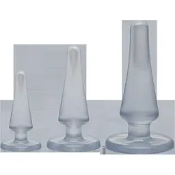 Набір анальних пробок Doc Johnson Crystal Jellies Anal - Clear