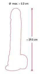 Фалоімітатор Nature Skin Large Bendable 29.5 см тілесний - мініатюра 10
