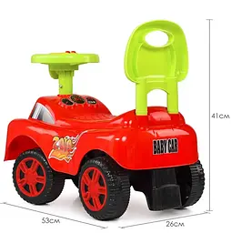 Каталка-толокар M 4073-3 Bambi Racer музика, довжина 53см, колір Червоний, в коробці (6200000051536) - мініатюра 4