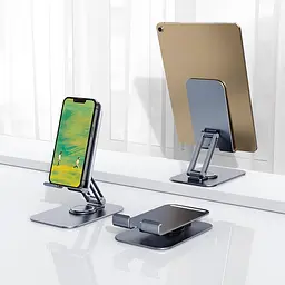 Тримач Hoco PH50 Plus Ivey dual axis rotating metal tablet desktop holder настільний для планшетів 4.5-12" - мініатюра 9