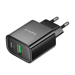 Зарядний пристрій Havit UC111 PRO 20W USB-A+USB-C Black (HV-UC111-PRO-BK) - мініатюра 5