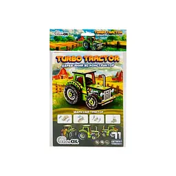 Дитячий дерев'яний 3D конструктор PuzzleOk Tурбо трактор Puz-00960, 71 деталь - мініатюра 5