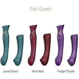 Смарт-вібратор 3 в 1 Zalo Queen Jewel Green пульсуюча перлина та вакуум кристал Swarovski - мініатюра 9