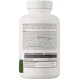Натуральна добавка OstroVit Guarana 90 таблеток - мініатюра 2