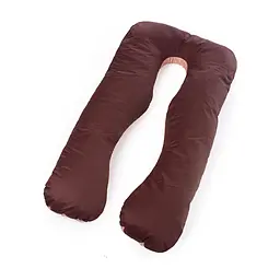 Подушка MirSon для вагітних і відпочинку Delicate Satin №8028 U-подібна Cappuccino (2200006178668)