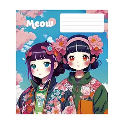 Зошит Школярик Kawaii 48 аркушів клітинка (048-3302K), в асортименті - мініатюра 5