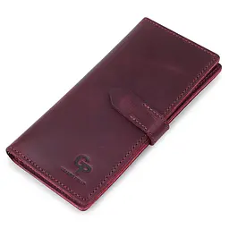 Шкіряне жіноче матове портмоне Grande Pelle 11561 бордовий - мініатюра 5