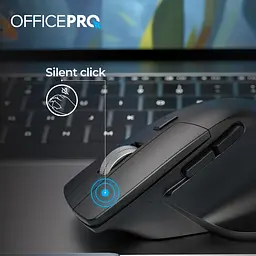 Миша OfficePro M395B Silent Click Ergonomic Wireless Black [144321] - мініатюра 11