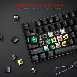 Механічна клавіатура Redragon K556 RGB 104 клавіші Red Switch Hot-Swap, англійська розкладка - мініатюра 9