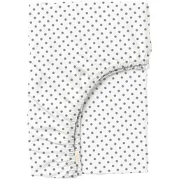 Простирадло на резинці для коляски та люльки Cosas Grey Dots 40х80х5 см (DotsGreyWhite_FittedStroller_40х80)