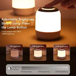 Настільний сенсорний LED світильник 3 colour light MZ-L2701 Pink - мініатюра 5