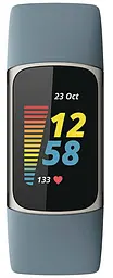 Смарт-браслет Fitbit Charge 5 Steel Blue/Platinum Stainless Steel (FB421SRBU) - мініатюра 2