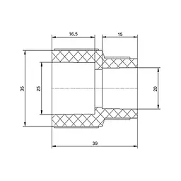 Муфта PPR Blue Ocean 25х20 редукційна SD00006347