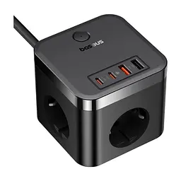 Мережевий фільтр живлення Baseus PowerCombo Cube Power Strip (E00066400117-00) - мініатюра 4