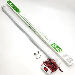 Світлодіодна LED-лампа 12 V 12 W світильник 60 см на дроті із затискачами (крокодилами) та вимикачем UKC PL DC 12 V CPL-DC-0,6 - мініатюра 2