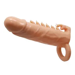 Насадка на пеніс Pretty Love LyBaile Penis Sleeve Emmitt 16 см тілесний - мініатюра 6