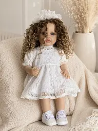 Реалістична Кукла Реборн 55 см повністю вінілова Doll Reborn Baby К0100513 - мініатюра 4