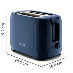 Тостер TEFAL Morning TT2M1410, 2 скибочки, 850 Вт, синій - мініатюра 4
