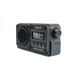 Радіоприймач із сонячною підзарядкою чорний Bluetooth програвач міні радіо Golon RX-499VS - мініатюра 3