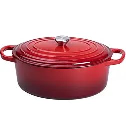 Гусятниця чавунна емальована 6 л, червоний Yongkang HP-FLG-17 RED