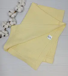 Плед дитячий з в’язаного полотна 90х90 a.l.babybox Жовтий