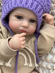 Силіконова колекційна лялька реборн пупс reborn новонароджена дівчинка немовля мені Reborn Dolls det0018809 - мініатюра 4