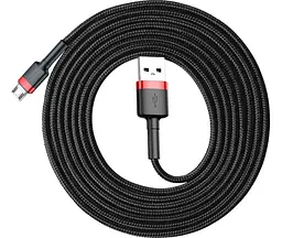 Кабель Baseus Cafule Cable USB for Micro 1.5A 2.0 м Red/Black (CAMKLF-C91) - мініатюра 4