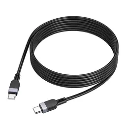 Кабель синхронізації Hoco X109 Silicone 60W/3A Type-C to Type-C 2m Black (35921_3605825)