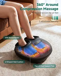 Масажер для ніг Snailax Shiatsu з підігрівом, компресією та пультом - мініатюра 8