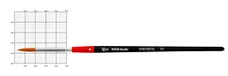 Пензель синтетика кругла 111 № 4 коротка ручка ROSA Studio (4823086700284)