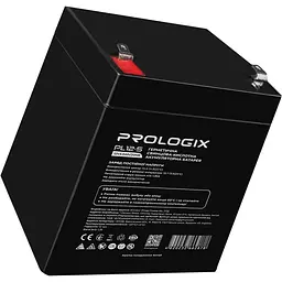 Акумулятор Prologix AGM 12V (12V/5Ah/60Wh) (PL12-5) [114641] - мініатюра 2