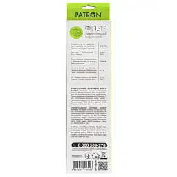 Мережевий фільтр живлення Patron 1.8m (SP-1062W), 6 розеток White (EXT-PN-SP-1062W) - мініатюра 3
