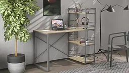 Письмовий стіл Ferrum-decor Серії Конект з етажеркою 75x120x60 сірий ДСП Дуб Сонома 16мм (FRD-104233) - мініатюра 5