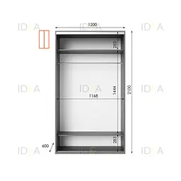 Шафа-купе Idea серія 9 120 x 60 x 210 см Венге темний - мініатюра 2