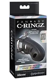 Пояс вірності Pipedream Fantasy C-Ring Hardcore Silicone Cock Blocker 9.5 см чорний - мініатюра 6