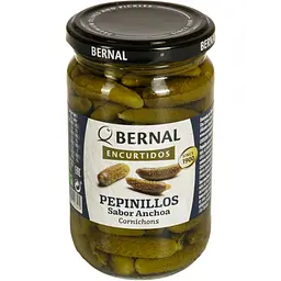 Корнішони Bernal Encurtidos Pepinillos Sabor Anchoa зі смаком анчоуса 300 г - мініатюра 2