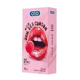 Презервативи ультратонкі латексні OLO Ultrathin Oral Sex смак полуниці M (51-54 мм) 10 шт - мініатюра 2