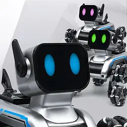 Радіокерований робот-пес Stunt Robot Dog · Механічний собака - робот на колесах з вбудованим динаміком та LED підсвіткою - мініатюра 3
