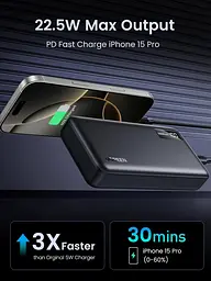 УМБ Ugreen 20000mAh 22,5W PD 2хUSB-A +2xUSB-C Black (PB312) - мініатюра 4