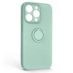 Силиконовый чехол для Apple iPhone 14 Pro, Icon Ring, зеленый, панель-накладка, с кольцом-подставкой на 360°, противоударный, возможность использования магнитных держателей, ArmorStandart (ARM68716)