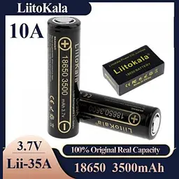Акумулятор високотоковий 18650 LiitoKala Lii-35A 3500 mAh 10A Оригінал - мініатюра 2