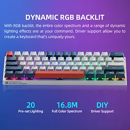 Ігрова механічна дротова клавіатура Machenike K500-B61 / Red Switch / Hot Swapping - мініатюра 2