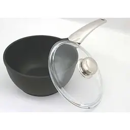 Ківш із кришкою Risoli Fusion steel, з металевою ручкою 20 см 2 л (00095fa/20tp) - мініатюра 2