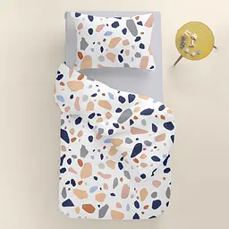 Дитяча постільна білизна в ліжечко GEMSTONES CS7, рожевий (StoneRoseGreyWhite_Grey_140) - мініатюра 2